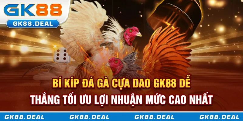 Đá Gà Cựa Dao GK88 - Mọi Cú Đá Đều Mang Về Cơ Hội Thắng Lớn Bí kíp đá gà cựa dao GK88 dễ thắng, tối ưu lợi nhuận mức cao nhất