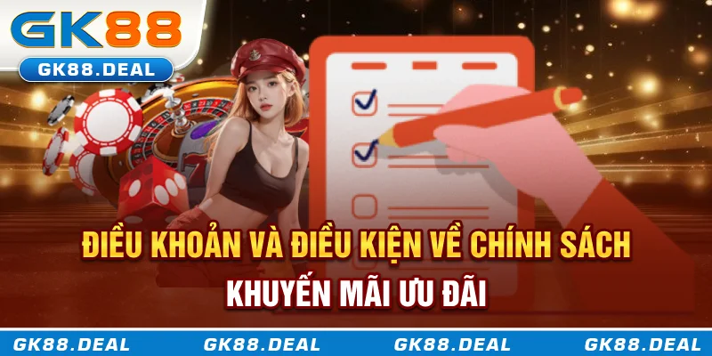 Điều khoản và điều kiện Các chính sách ưu đãi khuyến mãi được nêu rõ trong điều khoản và điều kiện GK88